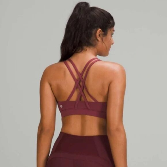 Lululemon Energy Bra *Medium Support, B–D Cups Mulled Wine 8 - Picture 2 of 8